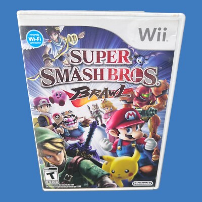  Case and Manual Only NO GAME Super Smash Bros Brawl Nintendo Wii Authentic