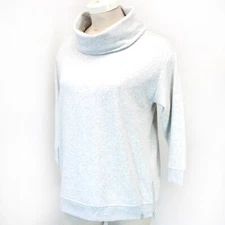 TALBOTS Plus Gray Cowl Neck Zip Side Fleece Pullover TOP SWEATSHIRT 0X Petite
