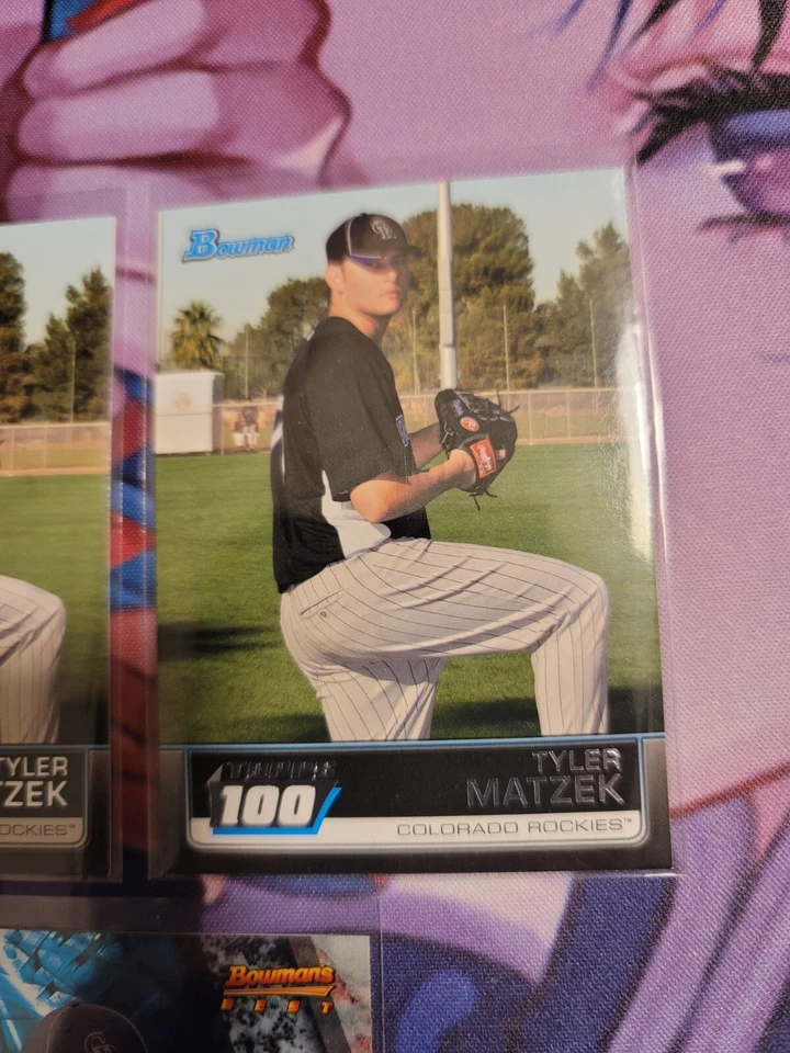 Lot 3 2011 Bowman TYLER MATZEK Rookie Card Best Chrome #BBP23 Topps 100 #TP78 RC - Image 3 of 4