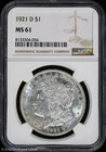 1921-D $1 Morgan Silver Dollar NGC MS 61 | Uncirculated UNC