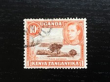 KENYA UGANDA TANGANYIKA 1938 KING GEORGE VI LANDSCAPES 10C ORANGE LAKE NAIVASHA