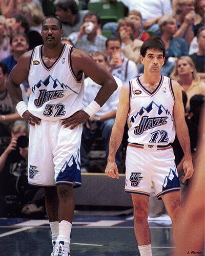 JOHN STOCKTON & KARL MALONE UTAH JAZZ 8X10 PHOTO #2 | eBay