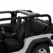 For 97-02 Jeep Wrangler Tj Sahara 4wd Full Set Seat Covers Replacement Kit Black