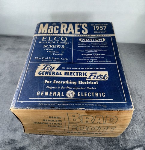 MacRae's 1957 Bluebook Catalog Materials Equipment American Industry Directory