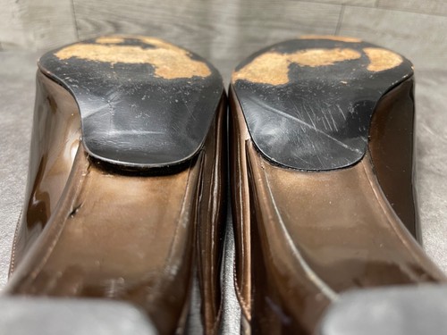 Stuart Weitzman Women Shoes Brown 6N Patent Slip On Bow Comfort Slides Sandals - Picture 16 of 22
