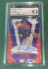 2022 Onyx Premium AUTO Silver Foil 26/265 JACE JUNG Rookie RC CSG 9.5 Mint Plus