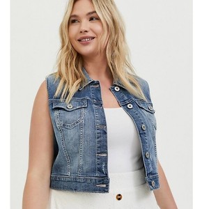 plus size jean vest