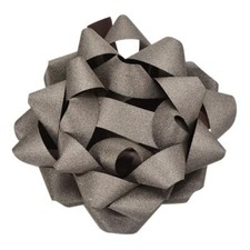 2Pcs 12 Inch Large Gift Bow Glitter Self Adhesive Christmas Bows Brown for Gi...