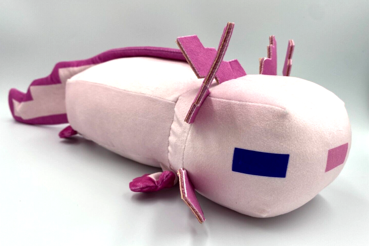 Pink Axolotl Plush Toy from Minecraft Video Game Large 10 inch