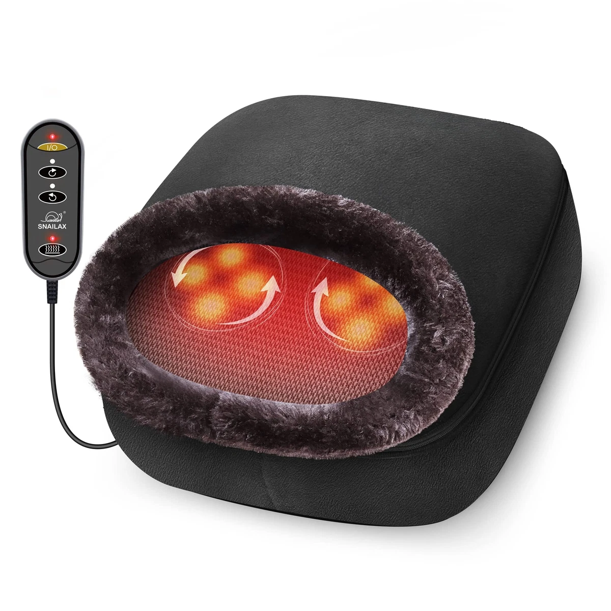 2 in 1 Shiatsu Foot and Back Massager with Heat Kneading Feet