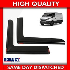 2X FOR IVECO DAILY WIND SMOKE RAIN SUN GUARD DEFLECTORS L SHAPE 2015-2024
