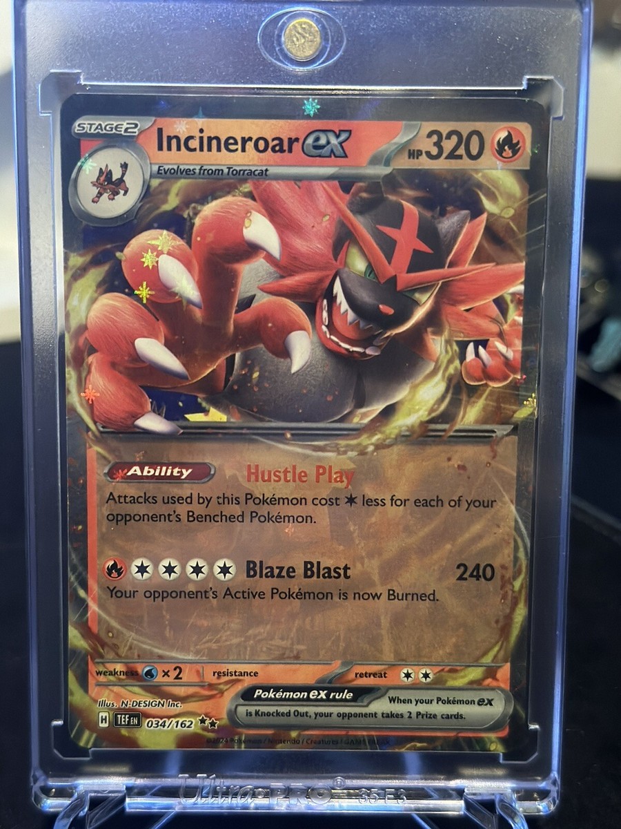 incineroar ex pokemon card - 034/162 Temporal Forces Double Rare RarityDouble Rare Hit Points320 HP Formnull Pokemon Scarlet Violet Incineroar ex