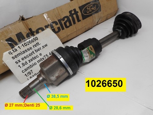 Front left axle Ford Escort engine Zetec E from 4/1995-9/2001 - Picture 8 of 9