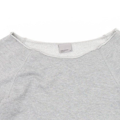 VERO MODA Womens Grey Cotton Blend Sweatshirt Size XS - Picture 4 of 12