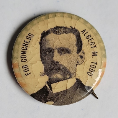 Albert M. Todd For Congress Pinback Button Whitehead & Hoag Newark NJ