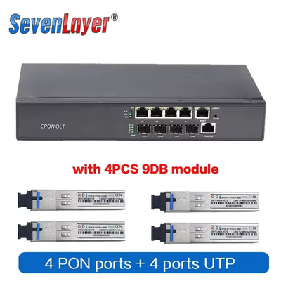 HIOSO EPON OLT 4PON Ports FTTH CATV GEPON OLT  Fiber Optic High Quality 1.25G pr
