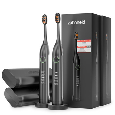 Zahnheld elektrische Schall Zahnbürste Gero G3 im Doppelpack schwarz