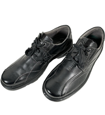 Clarks Men Gessler Lace Black Leather Dres/ Casual Shoes Size 10