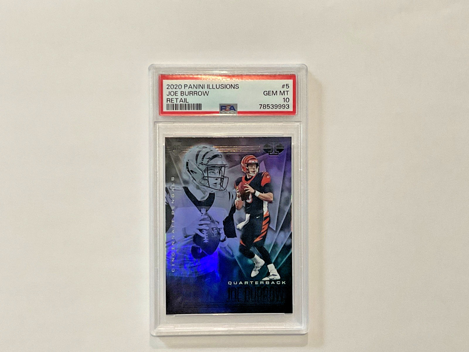 2020 Panini Illusions Football #5 Joe Burrow RC Rookie Graded PSA 10 Gem Mint