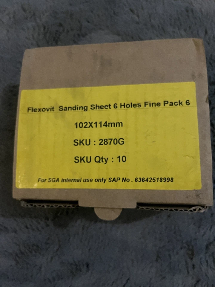 10 Packs Of 6 Sheets  Flex O Vit Sanding Discś 102x114mm Mixed Grit - Image 3 of 3