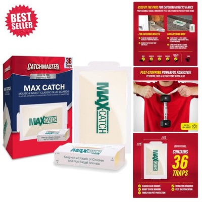 36 Count Pesticide-Free Glue Traps - -Round Pest Control Solution