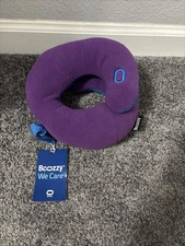 NWT BCOZZY Neck Pillow Travel Double Support to Head Neck Small Kids Purple Blue