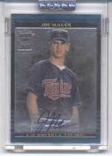 2002 Bowman Chrome Uncirculated #391 Joe Mauer RC - Rookie Card Autogra ID:29088