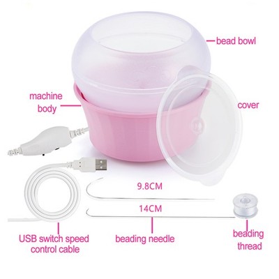 Electric Bead Spinner Reversible SteplesSpeed Adjustment Efficient USBead Spinne