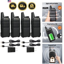 RT22 Two Way Radio Long Range Rechargeable,Portable 2 Way Radio, USB-C Chargi...