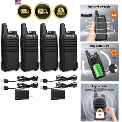 RT22 Two Way Radio Long Range Rechargeable,Portable 2 Way Radio, USB-C Chargi...