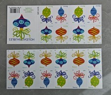 US Forever Holiday Decorative Stamps 5 Sheets 20 Each 100 Total Postage