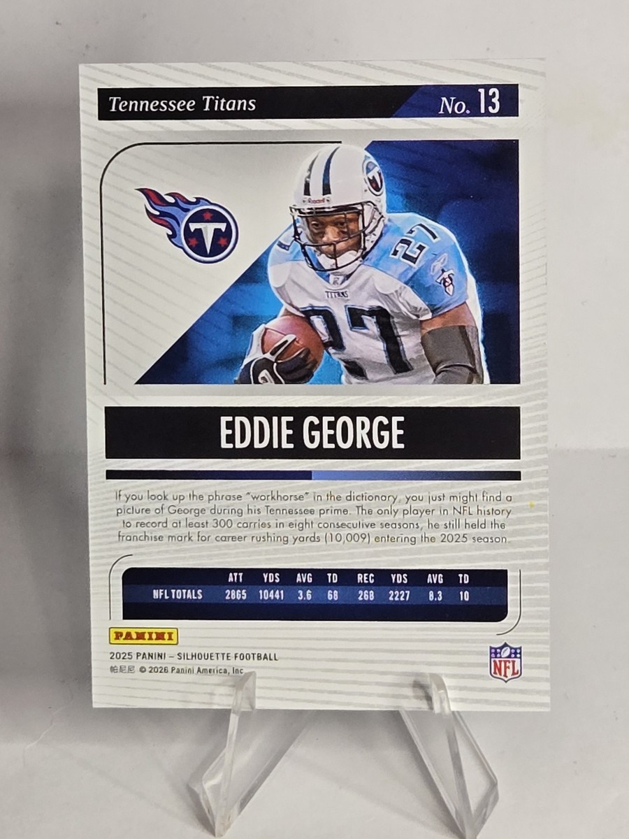 Eddie George 2025 Panini Silhouette Serial Numbered /149 Titans