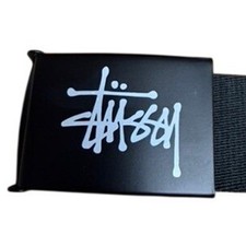 NEW!! "STUSSY" Black Nylon Belt Unisex 51" Long DEADSTOCK Minor Imperfections