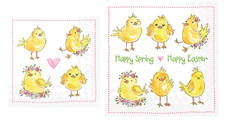 Boston International Easter Chicks Napkins Bundle, Cocktail and Luncheon