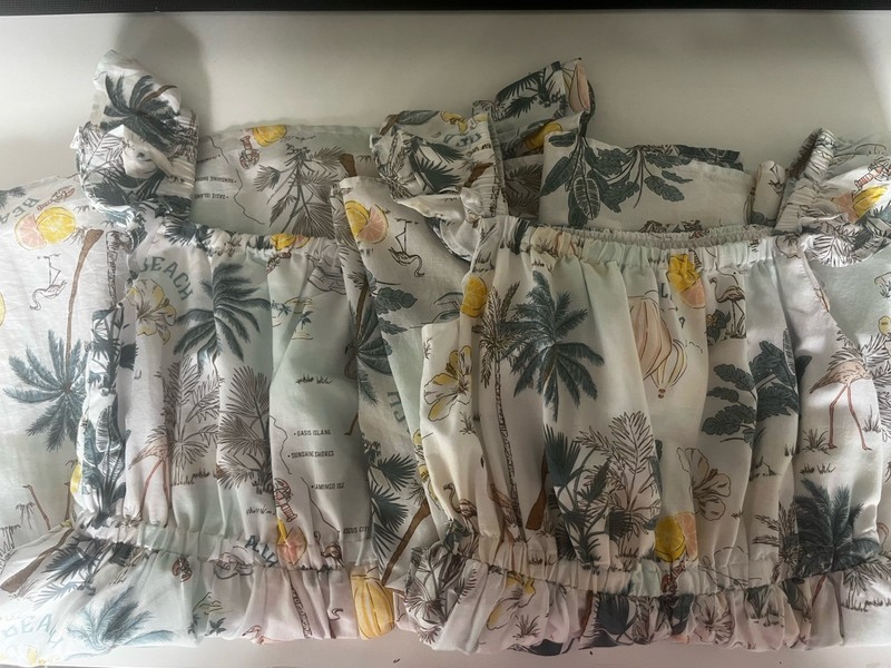 Janie and Jack 100% Cotton Tropical, Aloha Dress Size 4T And 5T-Lot Of 2 Dresses