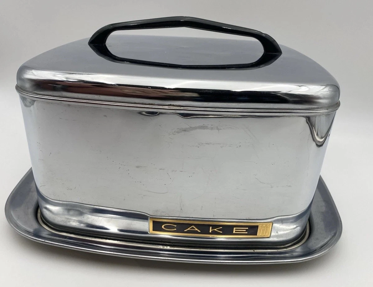 アメリカ　ビンテージ　キッチン雑貨　Lincoln ケーキカバー　フードカバー Vintage Lincoln Beautyware Locking Chrome Cake Carrier MCM | eBay