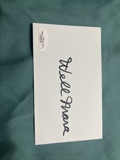 WELLINGTON MARA AUTOGRAPHED SIGNED 3X5 INDEX CARD NEW YORK GIANTS Hologram JSA#