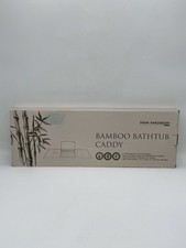 Pink Madison Bamboo Bath Tray Bathtub Caddy Tray Over the Tub Shelf Bathroom New