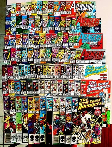 West Coast Avengers Vintage 80s Copper Age Marvel Comic Book Lots of Key Issues