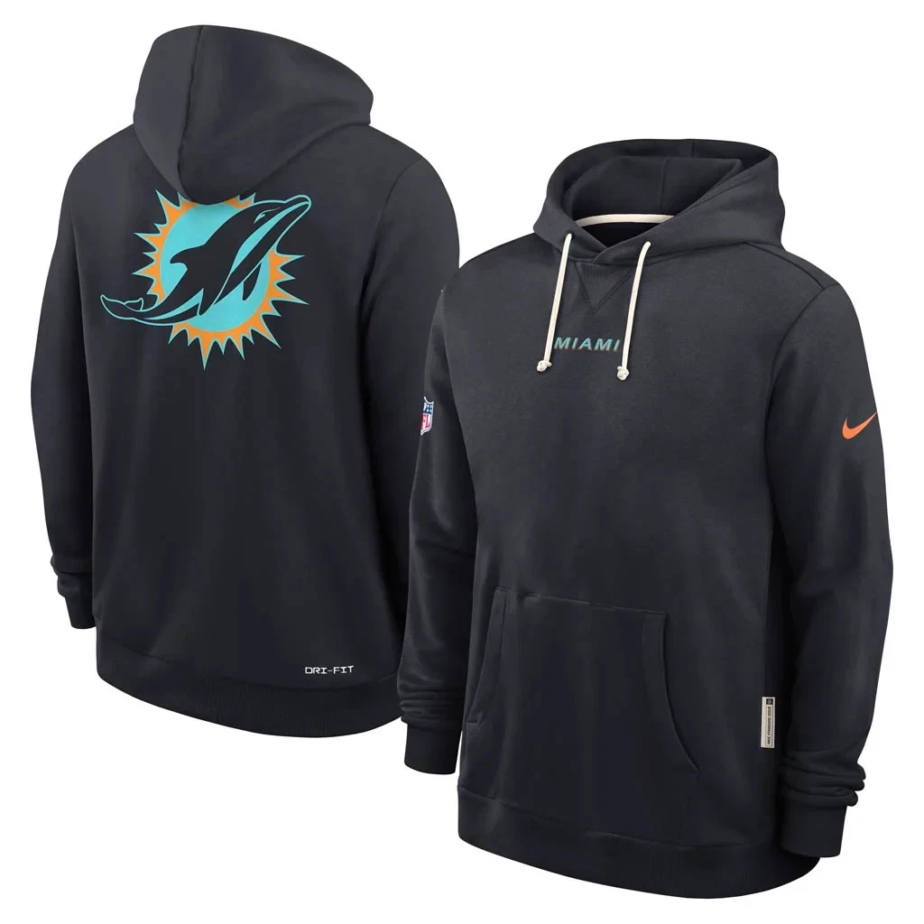 Sweat Vintage Nutmeg Miami Dolphins Homme, Col Rond Vert, Taille L, Années 90