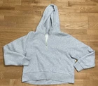 Women's Vuori Gray 1/4 Zip Cropped Sweatshirt Hoodie Size Large L EUC