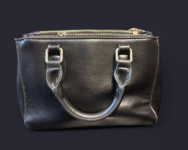 Christian Siriano Mujer Bolso de Mano Cuero Negro Bolso de Hombro Bolso Cartera Foto 3 de 4