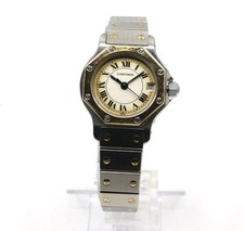 Cartier Santos Octagon Damen 25mm Stahl 18 Ka...