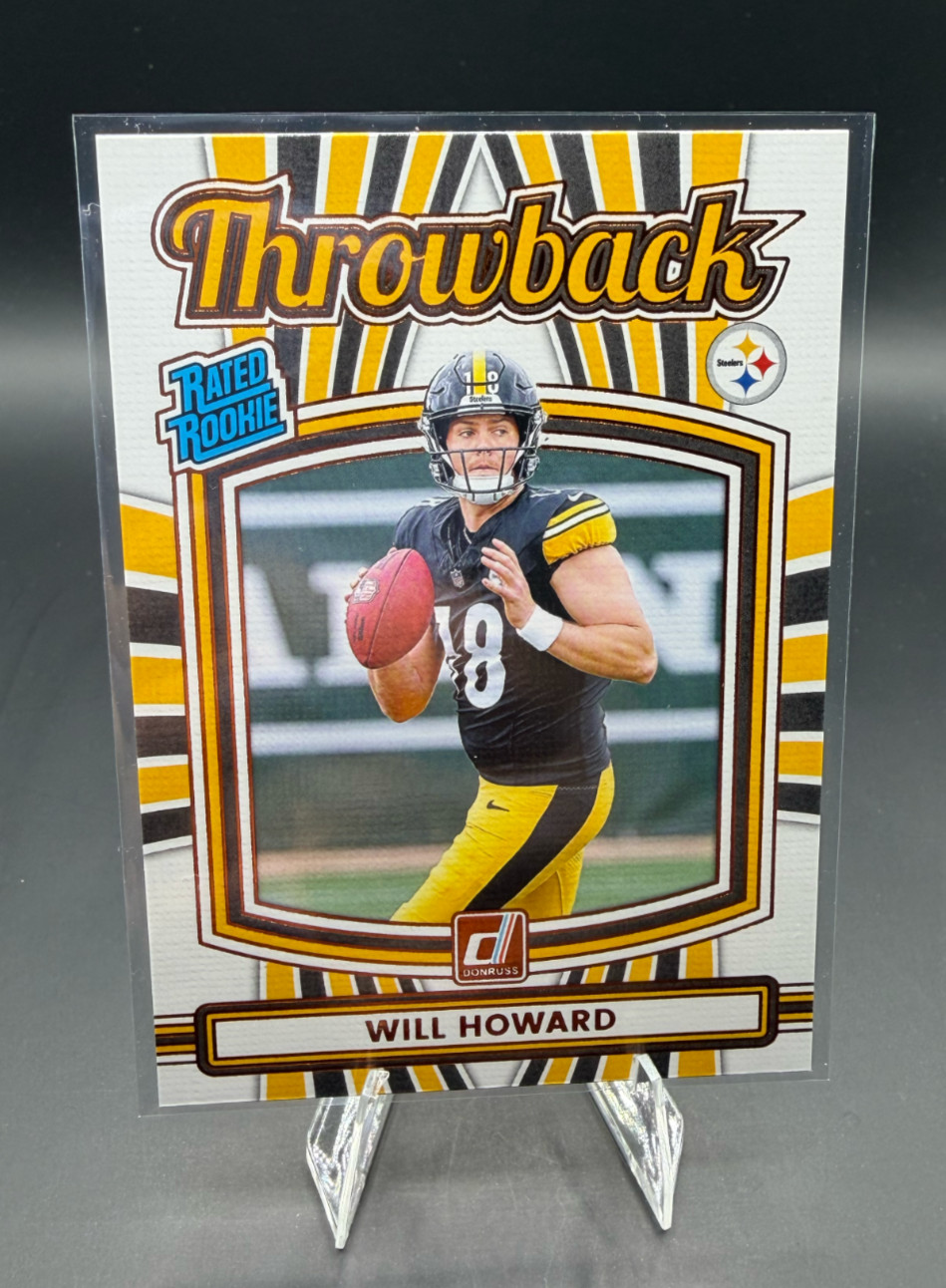 Will Howard Steelers 2025 Panini Donruss Football Throwback RATED ROOKIE #30 RC