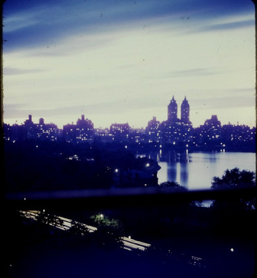 Stereo Realist 3D Slide - 1950s NEW YORK CITY AT NIGHT NYC SKYLINE - Kodachrome