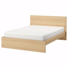 IKEA Malm Double Wooden Bed Frame Oak Colour No Mattress
