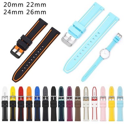 20 22 24 26mm Sport Watch Band Strap Silicone Universal Smart Watch Bracelet