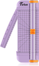 Purple A5 Paper Cutter, Straight Small Paper Trimmer with Side Ruler for Scrapbo