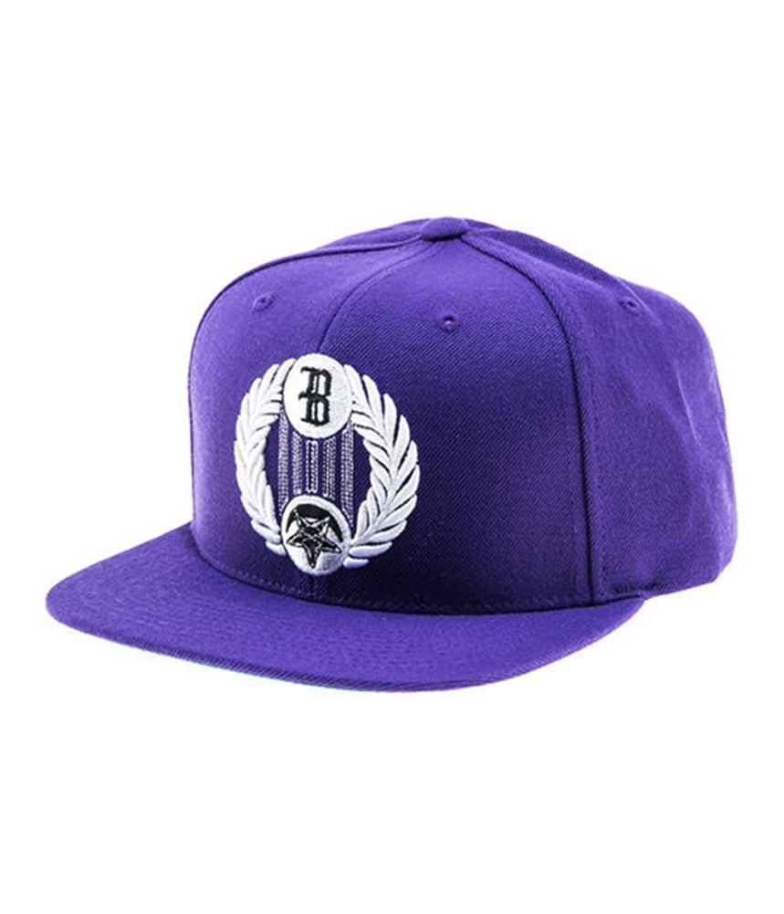 Мужская бейсболка Snapback The Star Crescent в черной гамме, фиолетовая, Один размер