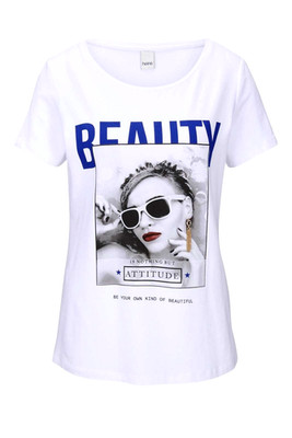 Print-Shirt Diva Print mit Strasskette Gr.36